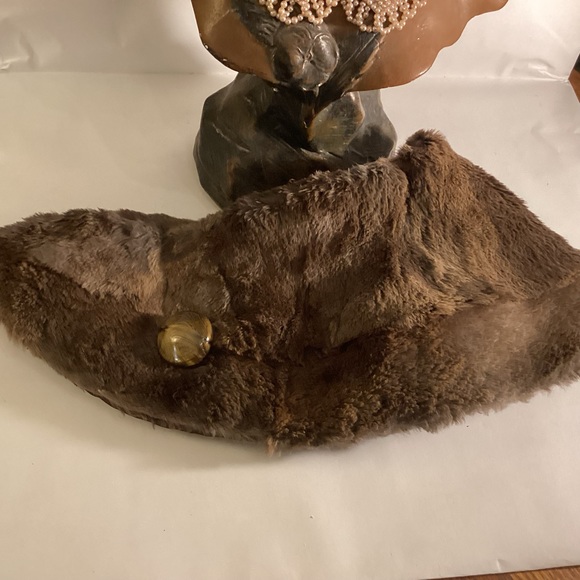 Vintage beaver fur collar and muff hand made - Picture 5 of 7